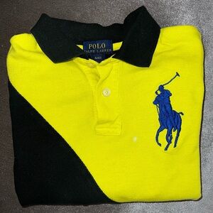 Size 4T Polo Ralph Lauren Rugby polo shirt yellow blue